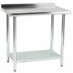 Commercial Work Tables with Undershelf - 18 Gauge Economy Top with Upturn