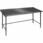 Open Base Commercial Work Tables - 16 Gauge Standard Top with Upturn