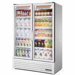 True 2 Section Glass Door Merchandising Refrigerators