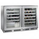 Perlick HC48WW_SSGDC 48" C-Series Dual Zone Undercounter Wine Reserve Refrigerator, Glass Doors with Stainless Steel Frame
