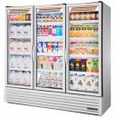 True FLM-81~TSL01 White Full Length 80-3/4" Three Section Refrigerated Merchandiser - 115V