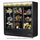 True GDM-69FC-HC-LD 78 1/8" Three Door White Glass Sliding Door Floral Case with 6 Shelves and Hydrocarbon Refrigerant - 115V