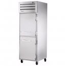 True STA1RPT-2HS-1S-HC 27.5" Spec Series Pass-Thru 1-Section Refrigerator With 2 Solid Half Doors On Front And 1 Solid Door On Rear, Aluminum Interior And Chrome Shelves With Hydrocarbon Refrigerant, 115 Volts