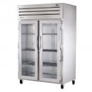 True STR2H-2G Specification Series Glass Door Two Section Reach In Heated Holding Cabinet - 56 Cu. Ft.