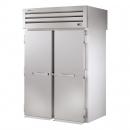 True STR2RRT89-2S-2S 2-Section 68" Wide Front/Rear 4-Solid Door Roll-Thru Refrigerator