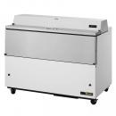 True TMC-58-SS-HC 58" One Sided Milk Cooler with White / Stainless Steel Exterior and Stainless Steel Interior