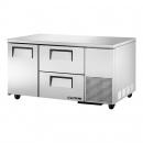 True TUC-60-32D-2 60" Extra Deep Undercounter Refrigerator with One Door and Two Drawers