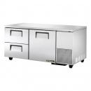 True TUC-67D-2 67" Extra Deep Undercounter Refrigerator with One Door and Two Drawers