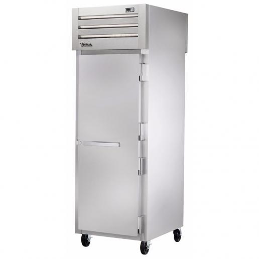 True STG1RPT-1S-1S-HC 27.5" Spec Series Pass-Thru 1-Section Refrigerator With 1 Solid Door On Front And 1 Solid Door On Rear, Aluminum Interior And PVC Wire Shelves With Hydrocarbon Refrigerant, 115 Volts