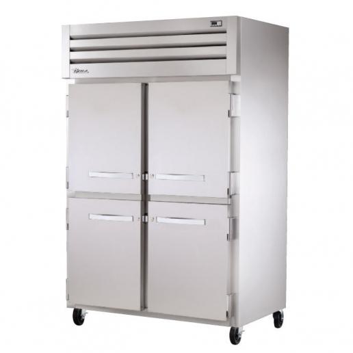 True STG2DT-4HS Specification Series Solid Door Dual Temperature Reach In Combination Refrigerator / Freezer with Half Doors