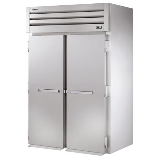True STR2RRI89-2S 2-Section 68" Wide 2-Solid Door Roll-In Refrigerator