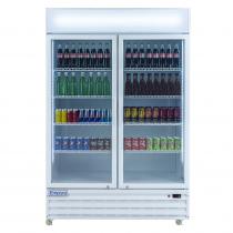 Empura EGM-50W 52.4" White Swing Glass Door Merchandiser Refrigerator With 2 Doors, 50 Cubic Ft, 115 Volts