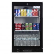 Empura EGM-7B 21.4" Black Swing Glass Door Merchandiser Refrigerator With 1 Door, 7 Cubic Ft, 115 Volts
