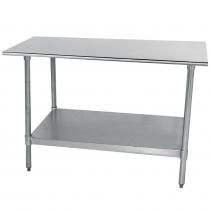 Empura EM-SLAG-3060 30" x 60" Stainless Steel Commercial Work Table with Stainless Steel Legs and Undershelf