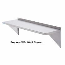 Empura EM-SS-WS-1672 16" x 72" Stainless Steel Solid Wall Shelf