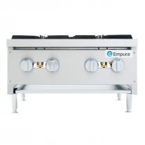 Empura EMHP4-HD 24" Stainless Steel Heavy Duty Gas Hot Plate With 4 Burners, 106,000 BTU