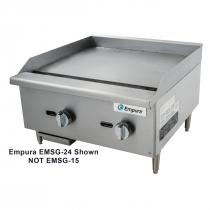 Empura EMSG-15 16" Stainless Steel Medium Duty Gas Griddle, 28,000 BTU