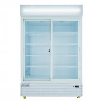 Empura ESM-42W 52.3" White Sliding Glass Door Merchandiser Refrigerator With 2 Doors, 42 Cubic Ft, 115 Volts