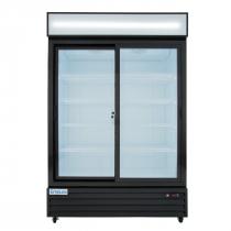 Empura ESM-50B 52.1" Black Sliding Glass Door Merchandiser Refrigerator With 2 Doors, 50 Cubic Ft, 115 Volts