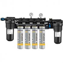 Everpure EV932944 High Flow CSR Quad-4FC 0.5 Micron and 10 GPM Water Filtration System with Pre Filter
