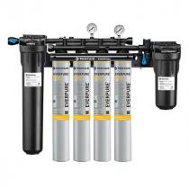 Everpure EV9329-74 High Flow CSR Quad-7FC 0.2 Micron and 10 GPM Water Filtration System with Pre Filter