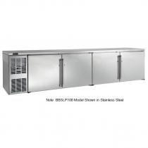Perlick BBSLP108_SSRGDC 108" Low Profile Back Bar Refrigerator, Glass Doors with Stainless Steel Frames and Right Condensing Unit