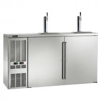 Perlick DZS60_SSLSDC_RR 60" Dual-Zone Back Bar Refrigerated Beer and Wine Storage Cabinet, 2 Stainless Steel Doors with RR Thermostat and Left Condensing Unit