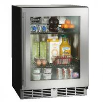 Perlick HB24RSLP_SSGDC 24" Low Profile ADA Compliant Undercounter Refrigerator, Glass Door with Stainless Steel Frame
