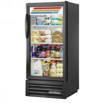 True GDM-10-HC~TSL01 24 7/8" Black Glass Door Refrigerated Merchandiser with LED Lighting - 115V