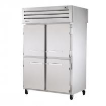 True STA2RPT-4HS-2G-HC 53" Spec Series Pass-Thru 2-Section Refrigerator With 4 Solid Half Doors On Front And 2 Glass Doors On Rear, Aluminum Interior And Chrome Shelves With Hydrocarbon Refrigerant, 115 Volts