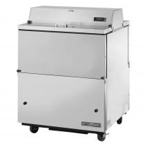 True TMC-34-S-DS-HC 34" Two Sided Milk Cooler with Stainless Steel Exterior and Aluminum Interior