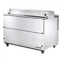 True TMC-58-S-DS-HC 58" Two Sided Milk Cooler with Stainless Steel Exterior and Aluminum Interior