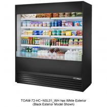 True TOAM-72-HC~NSL01 White 72" Wide Non-Standard-Look R290 Hydrocarbon Open Vertical Air Curtain Refrigerated Merchandiser, 208-230V 2 1/4 HP