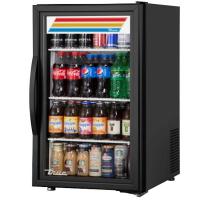 True GDM-06-34-HC~TSL01 20 1/2" Black Countertop Display Refrigerator with Hydrocarbon Refrigerant - 115V