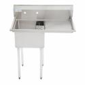 Empura E-S1C181811-18R 18"  x 18" x 11" Stainless Steel 1 Compartment Sink With 18" Right Drainboard