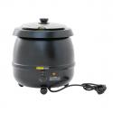 Empura E-SK-600 11 Qt. Round Black Countertop Food / Soup Kettle Warmer - 120V, 400W