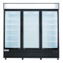 Empura EGM-75B 78.2" Black Swinging Glass Door Merchandiser Refrigerator With 3 Doors, 75 Cubic Ft, 115 Volts
