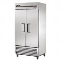 True TS-35F-HC 40" Stainless Steel Two Section Solid Door Reach in Freezer - 35 cu. ft.